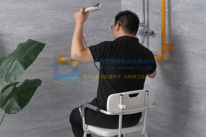 安全衛(wèi)浴設(shè)備-衛(wèi)生家老人助力扶手，折疊沐浴凳 (1)